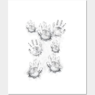 Hand prints Posters and Art